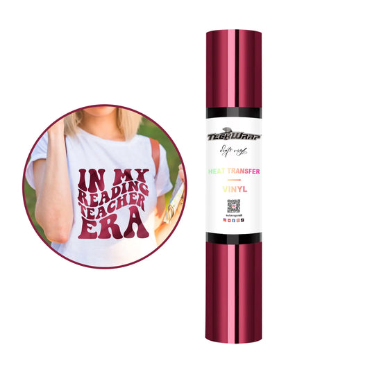 Teckwrap Wine Red Metallic Chrome HTV - 5ft