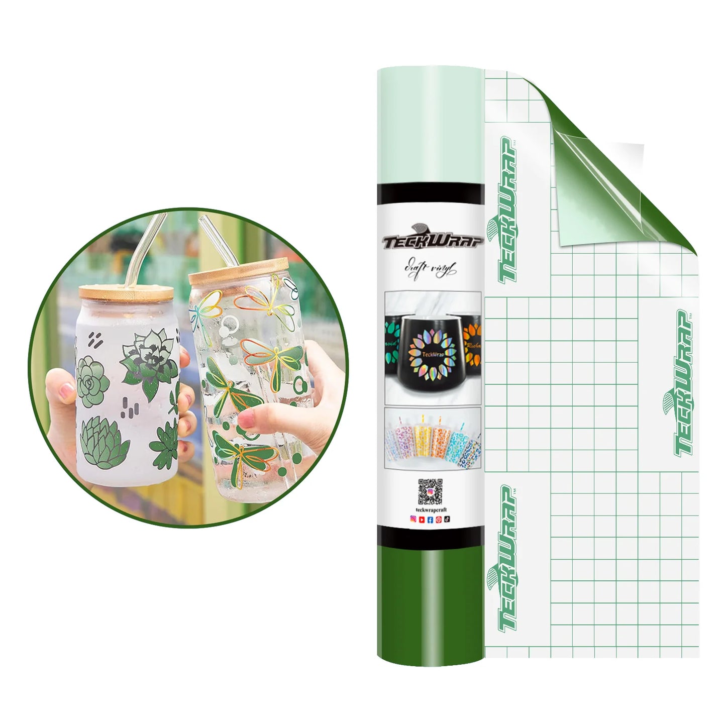 Teckwrap Green Cold Colour Changing Adhesive Vinyl - 5ft
