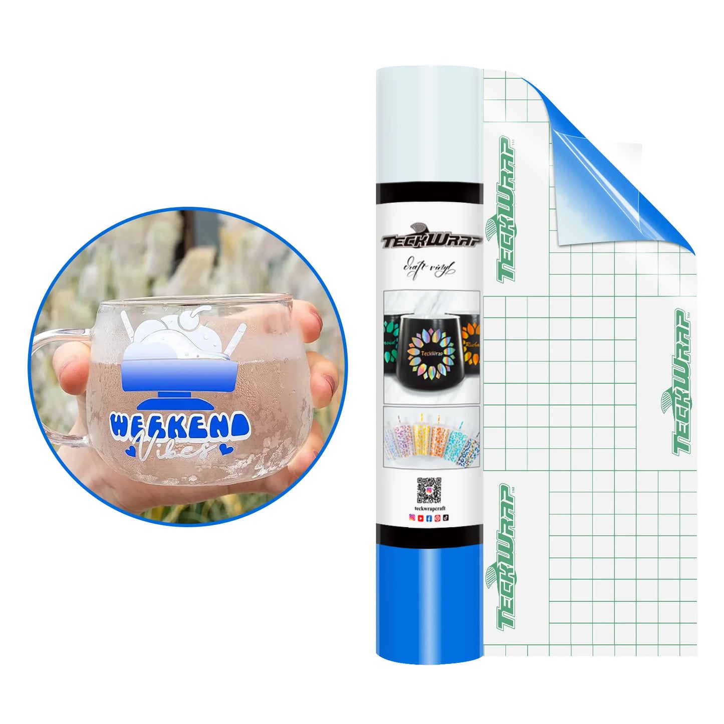 Teckwrap Deep Blue Cold Color Changing Adhesive Vinyl - 5ft