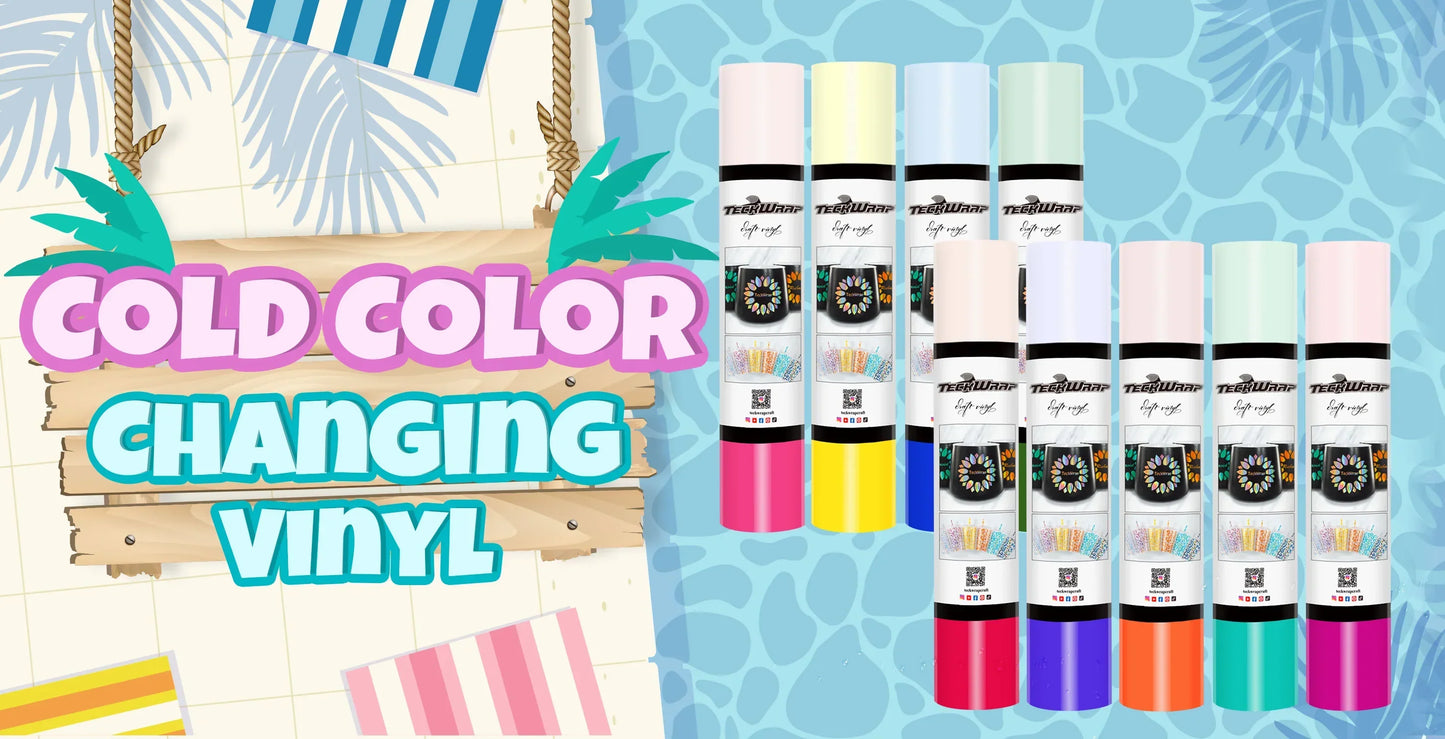 Teckwrap Pink Cold Colour Changing Adhesive Vinyl - 5ft