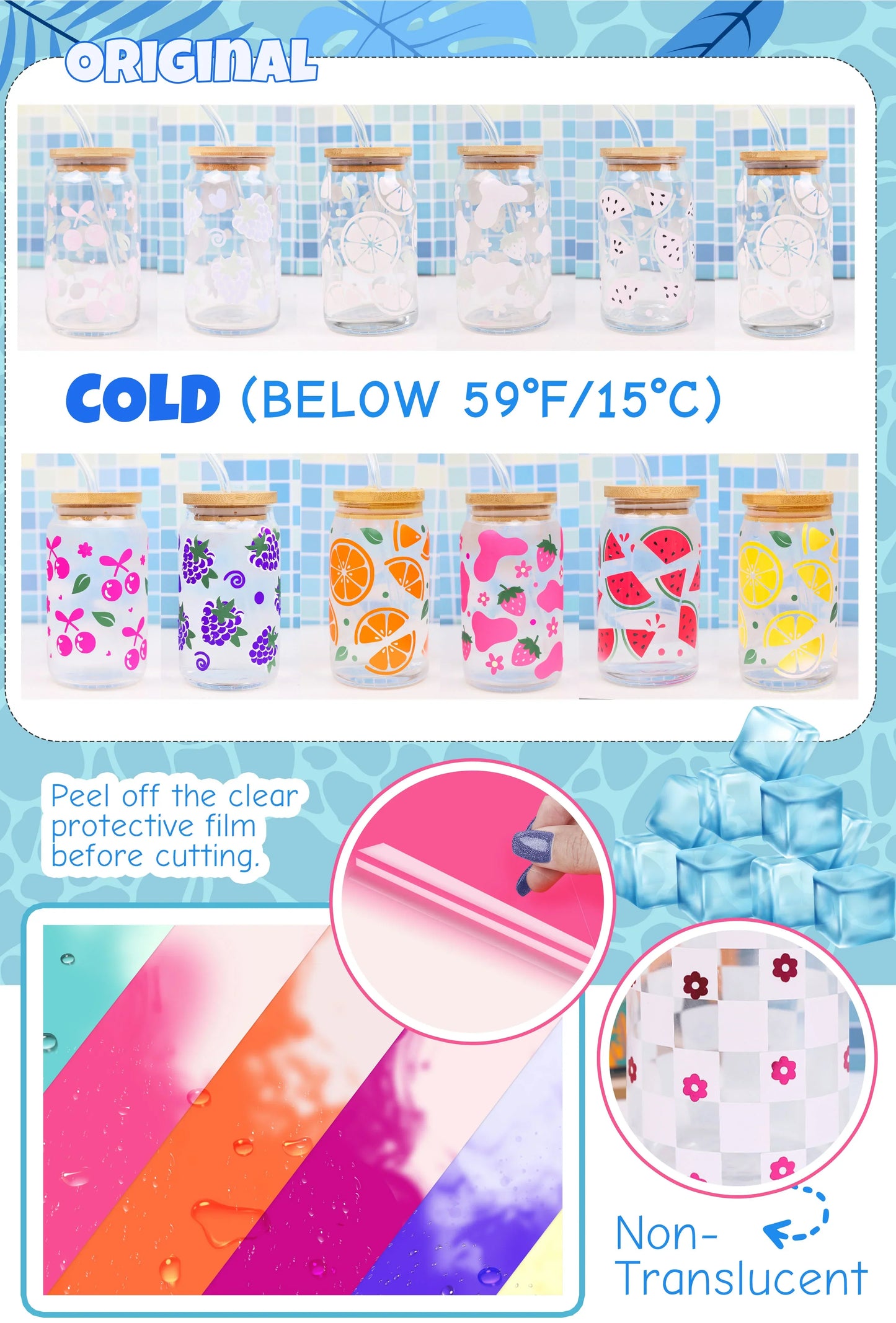 Teckwrap Pink Cold Colour Changing Adhesive Vinyl - 5ft