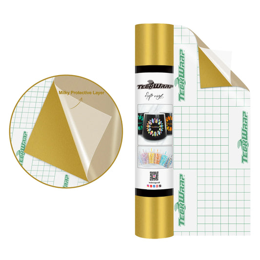 Teckwrap Gold 001M series Craft Vinyl (matte) - 5ft
