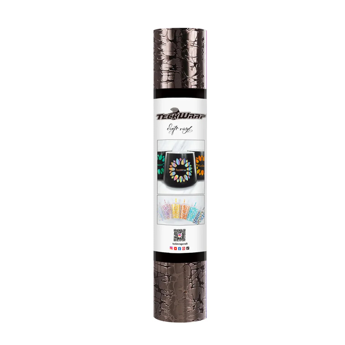 TeckWrap Dark Brown Textured Adhesive Craft Vinyl - 5ft