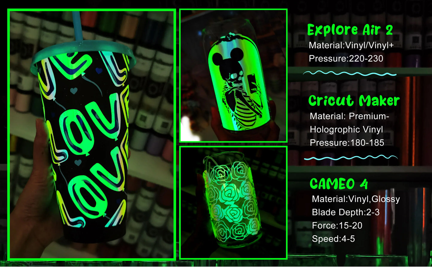 TeckWrap Opal White Glow in the Dark Vinyl