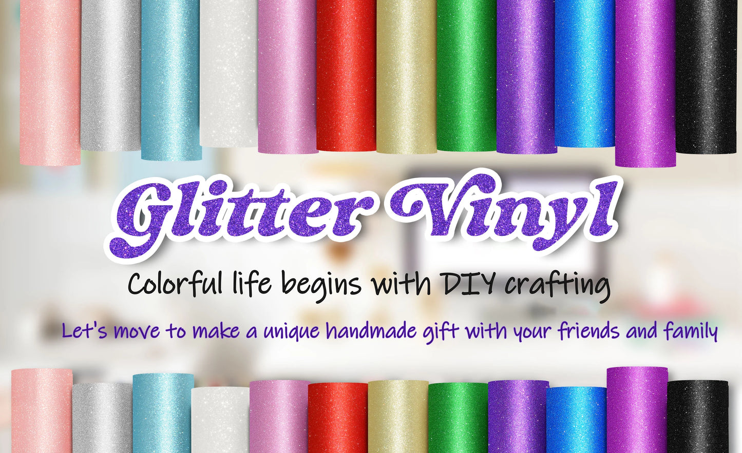Teckwrap Grape Glitter Adhesive Craft Vinyl - 5ft
