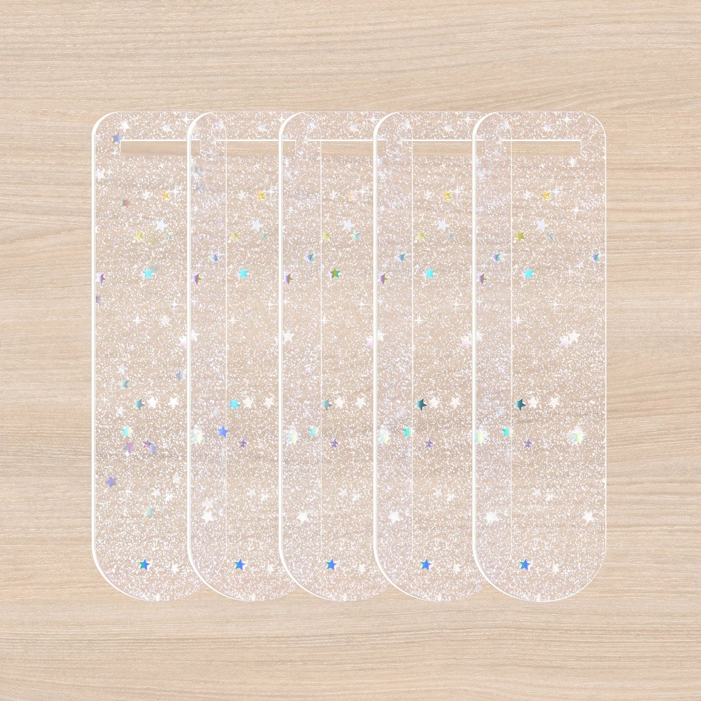 TeckWrap Acrylic Bookmark Blanks - Sparkle 5 pcs