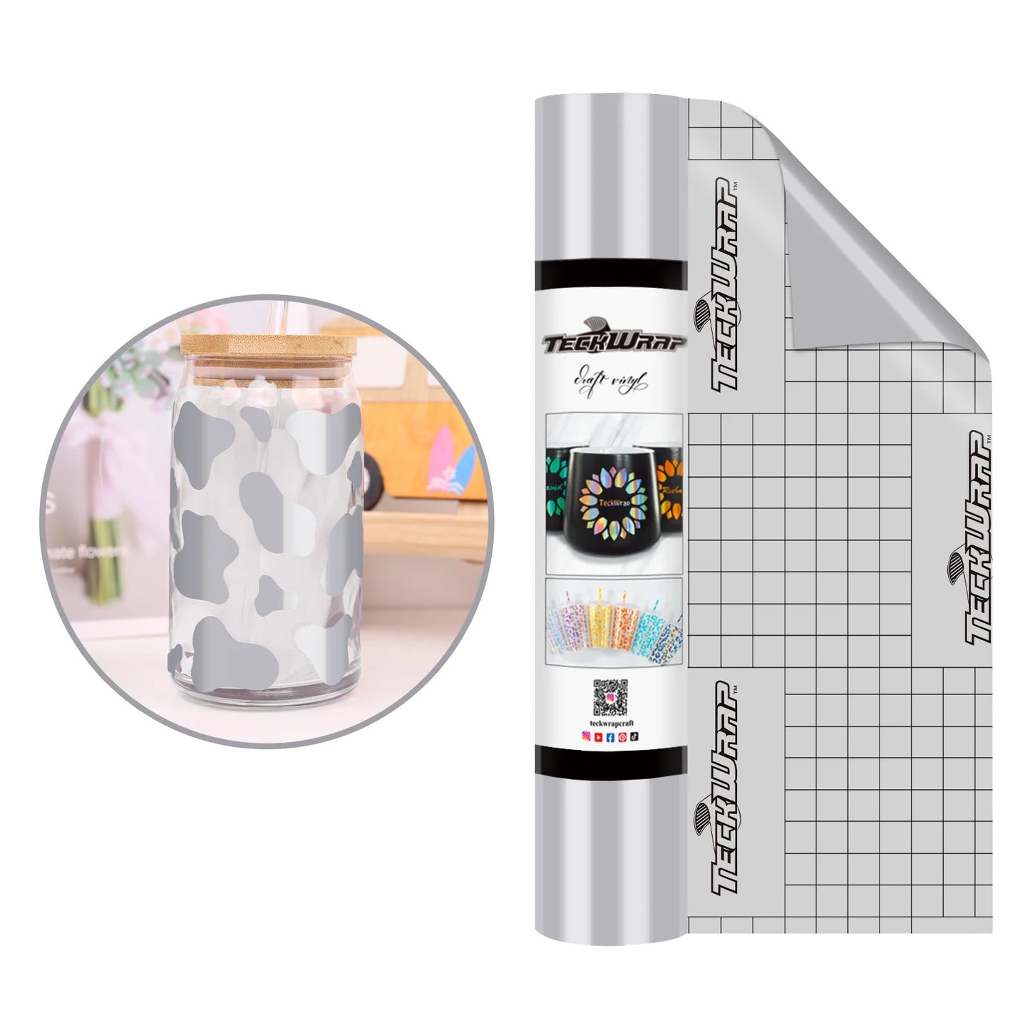 Teckwrap Glossy Grey 001 Economical Series Craft Vinyl