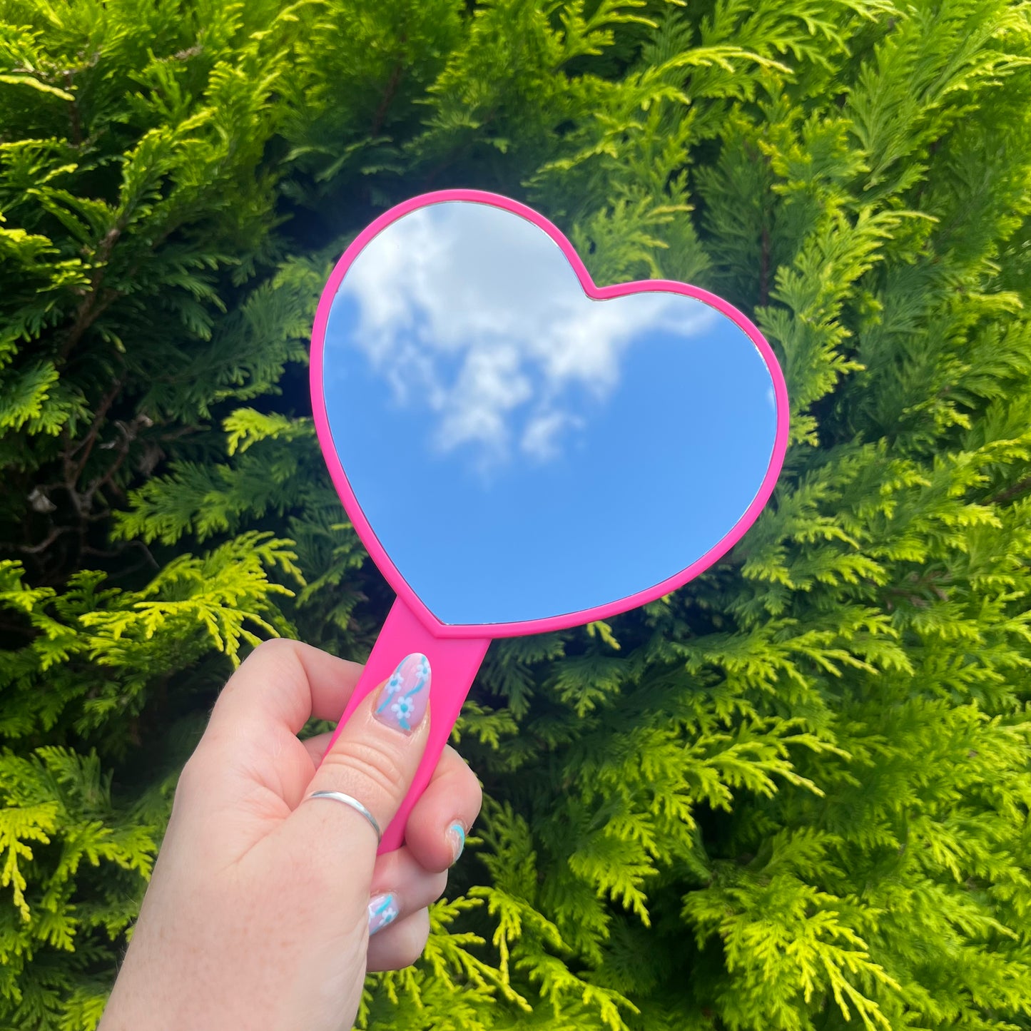 Hand Held Love Heart Mirror