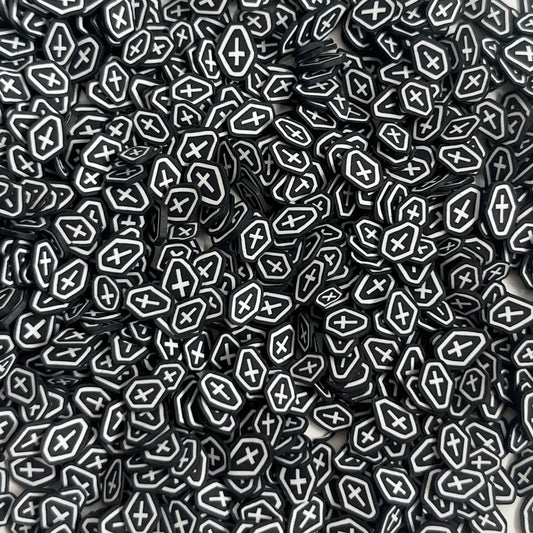 Black Coffins - Polymer Clay Slices 1oz