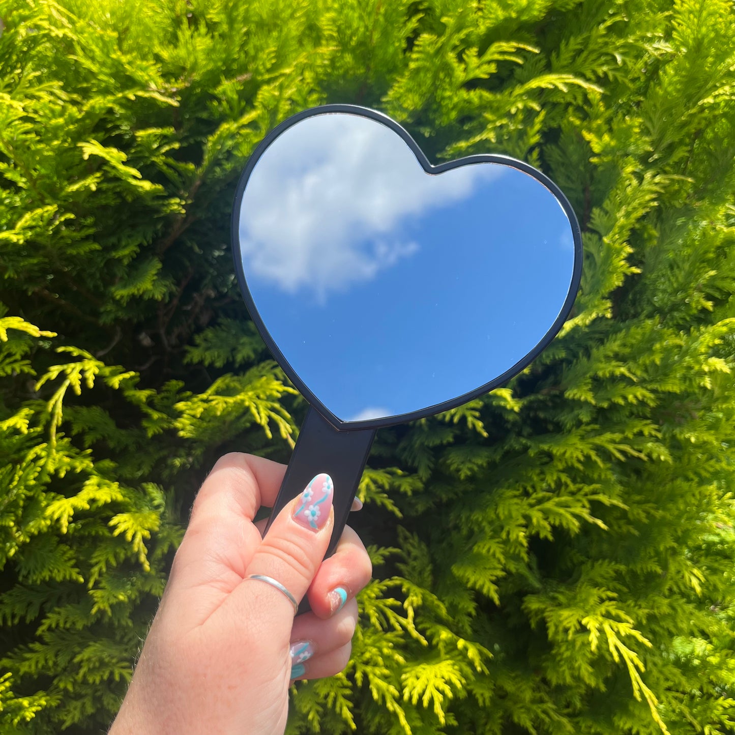 Hand Held Love Heart Mirror