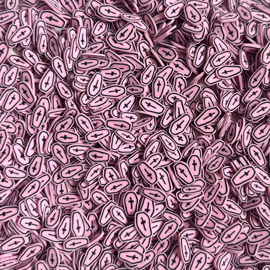 Pink Coffins - Polymer Clay Slices 1oz