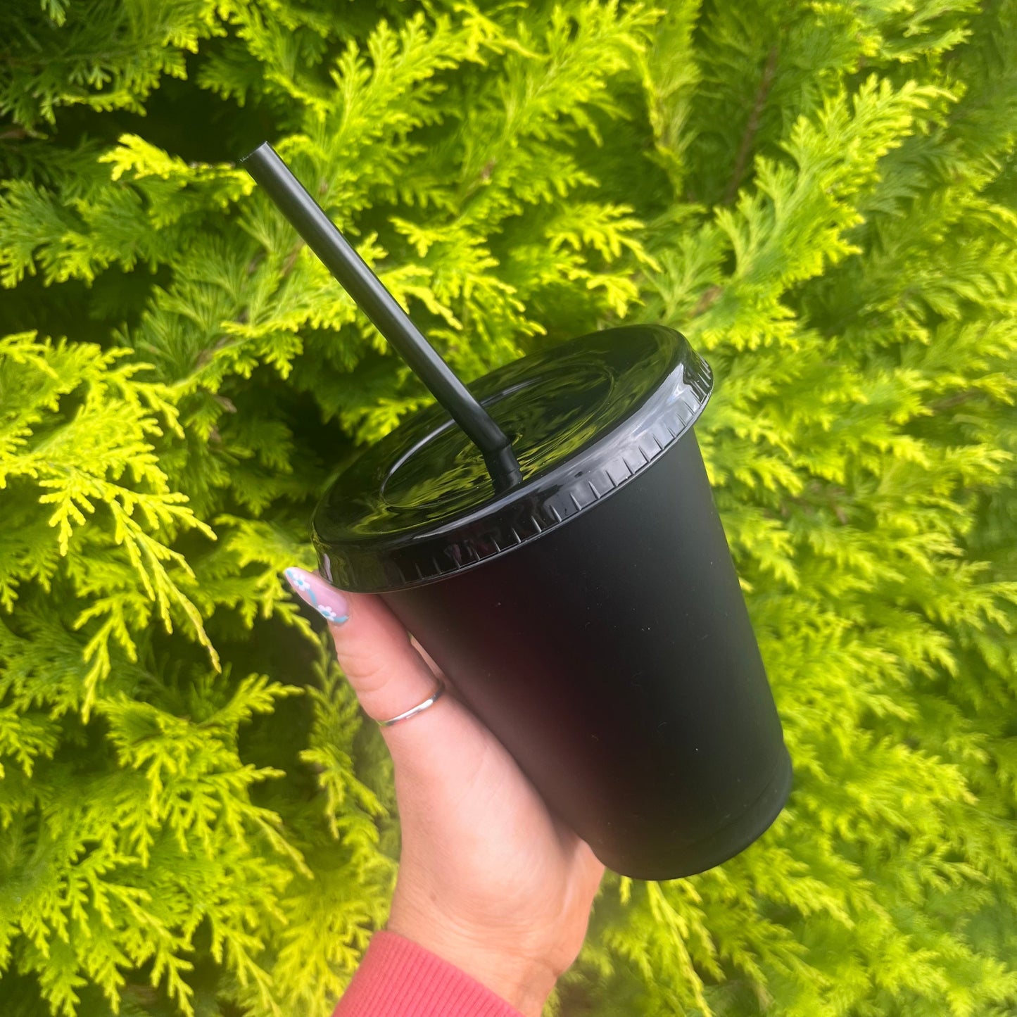 Black 16oz Coloured Cold Cup