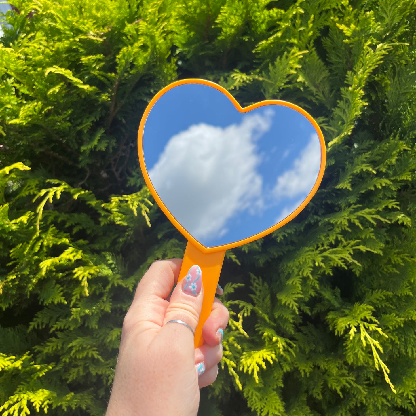 Hand Held Love Heart Mirror