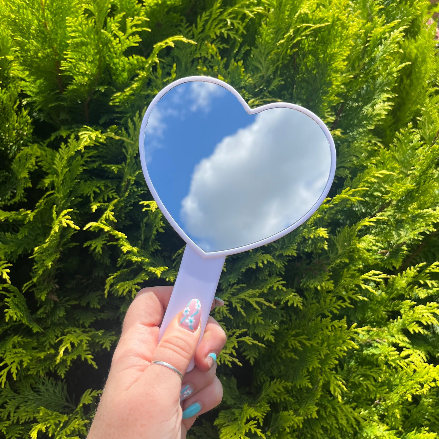 Hand Held Love Heart Mirror
