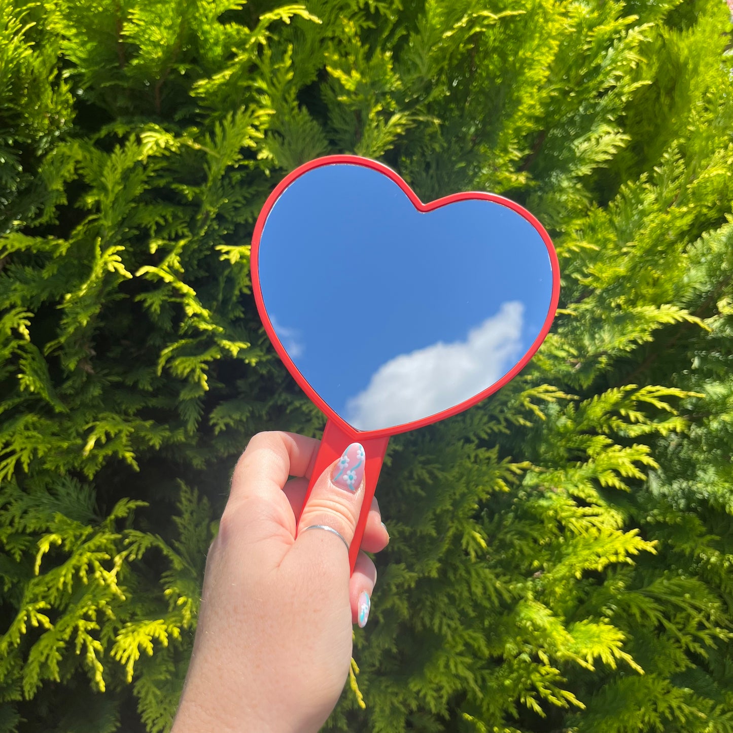 Hand Held Love Heart Mirror