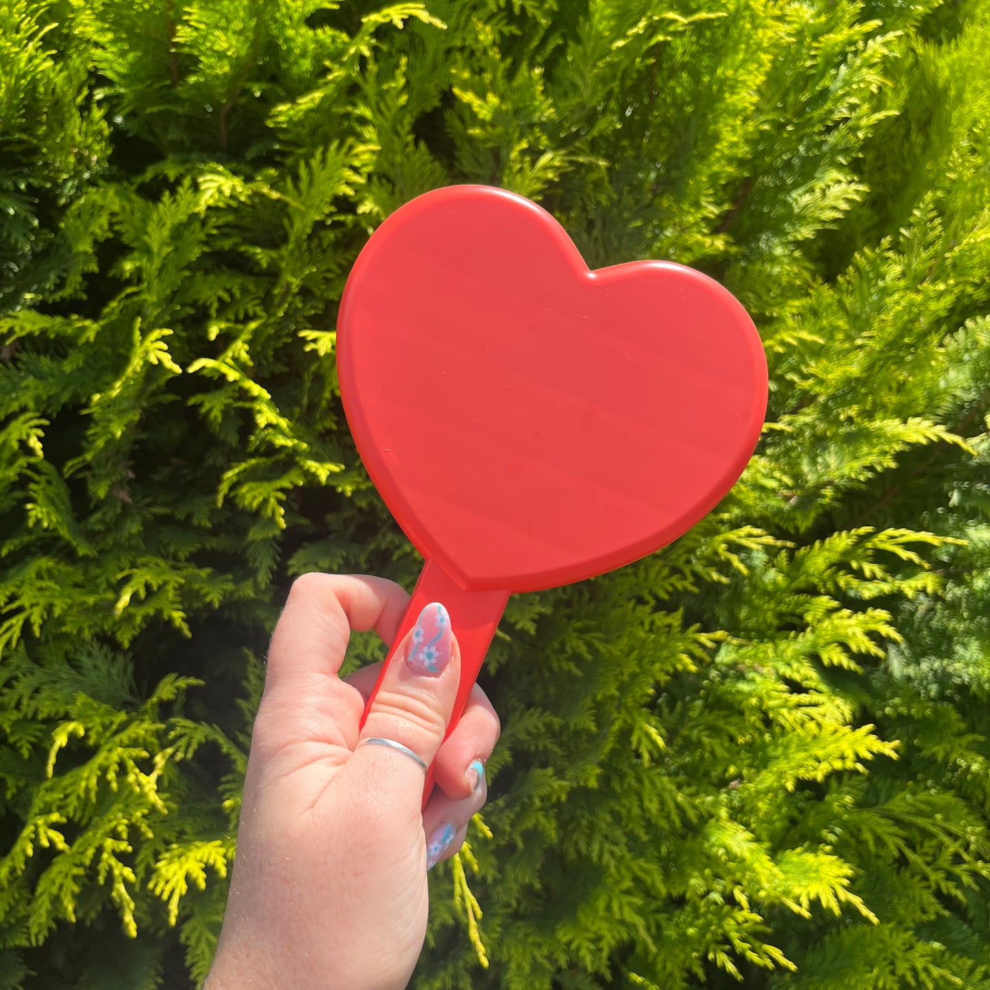 Hand Held Love Heart Mirror