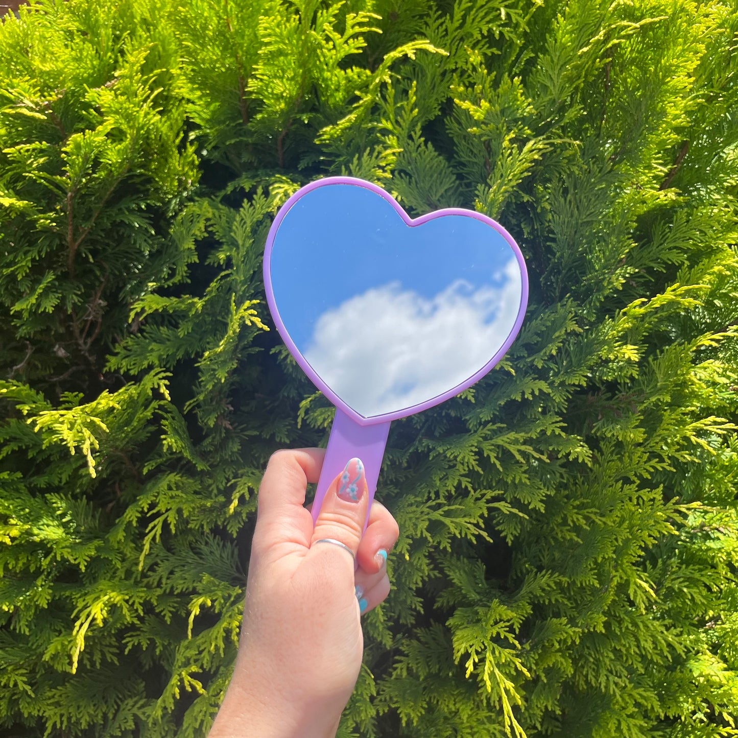 Hand Held Love Heart Mirror