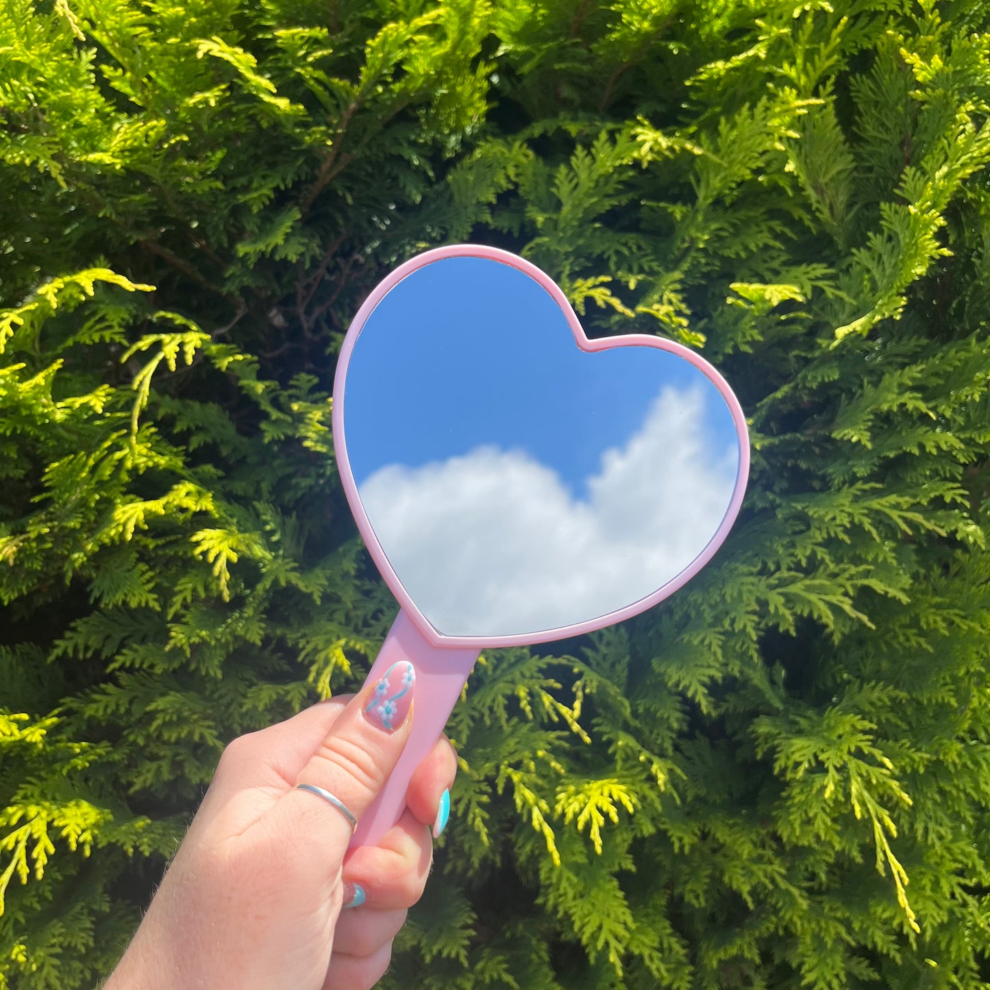 Hand Held Love Heart Mirror