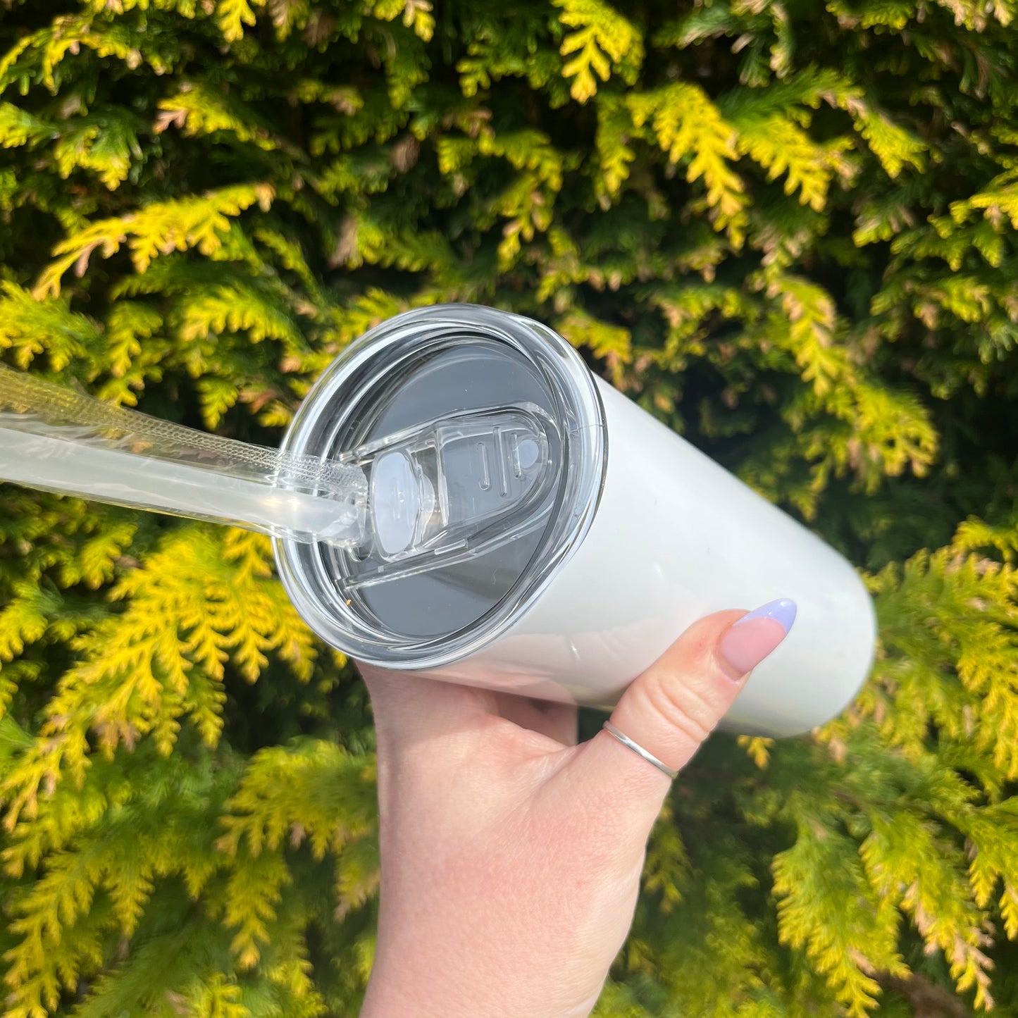 20oz Sublimation Straight Skinny Tumbler - White
