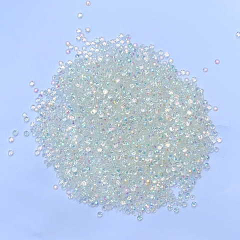 Transparent AB Transparent Resin Rhinestones - 4mm