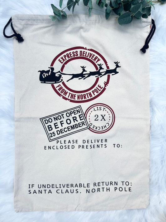 Express Delivery Style Christmas Sack