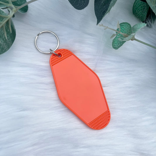 Solid Orange Motel Keyring - No. 15