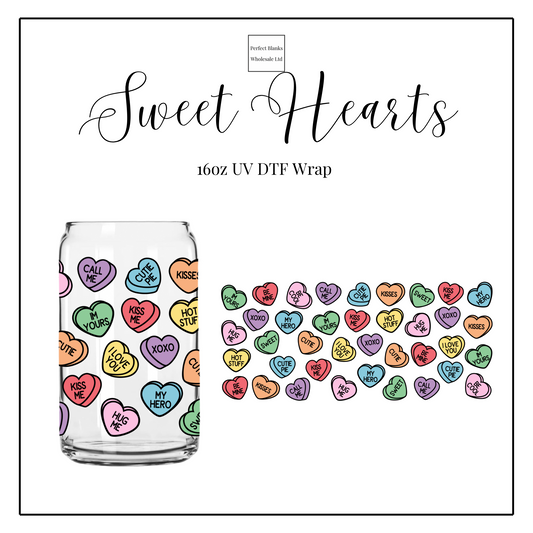 Sweet Hearts 16oz UV DTF