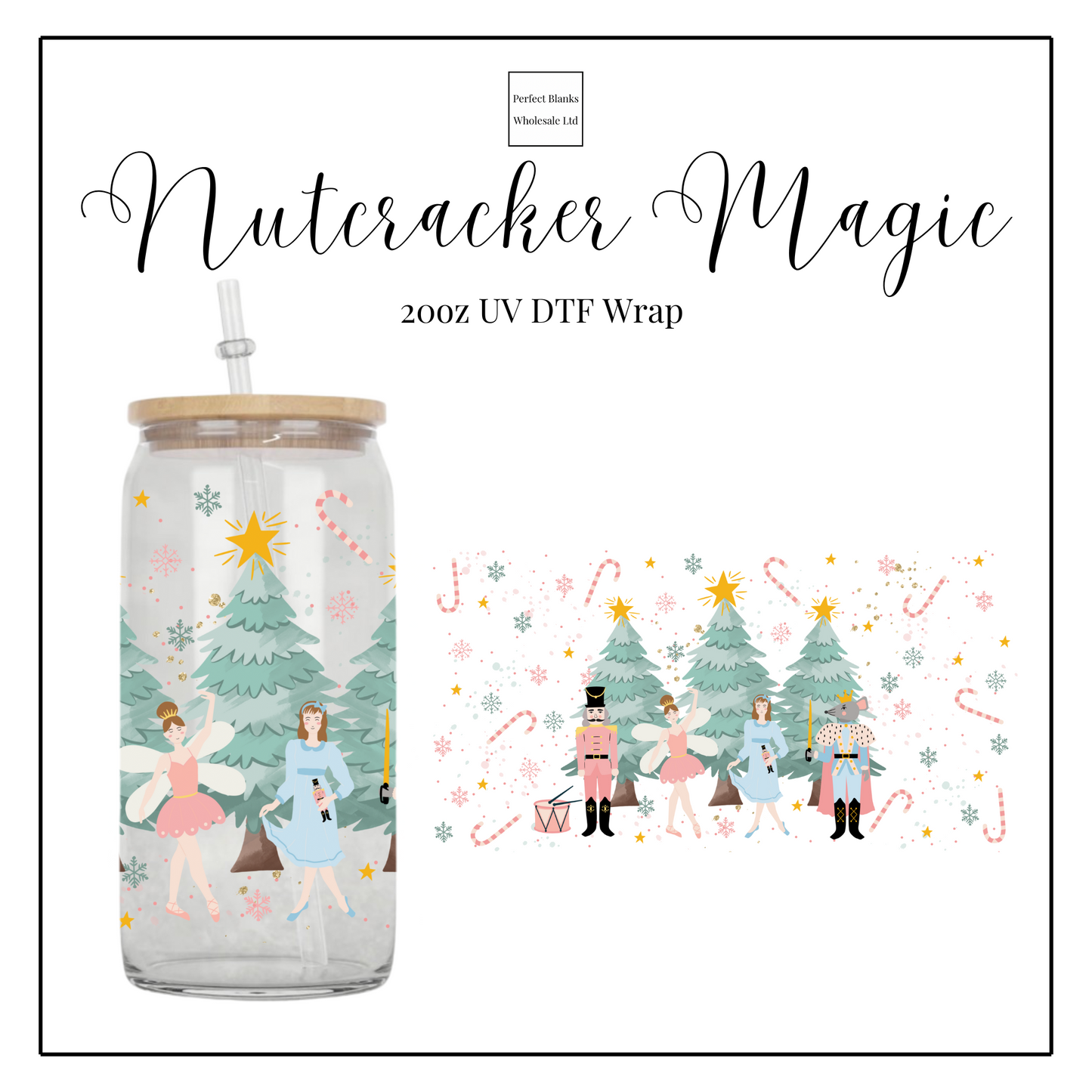 Nutcracker Magic 20oz UV DTF