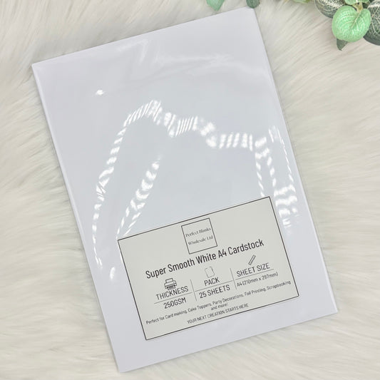 Super Smooth A4 White Cardstock | 250GSM - 300GSM - 350GSM