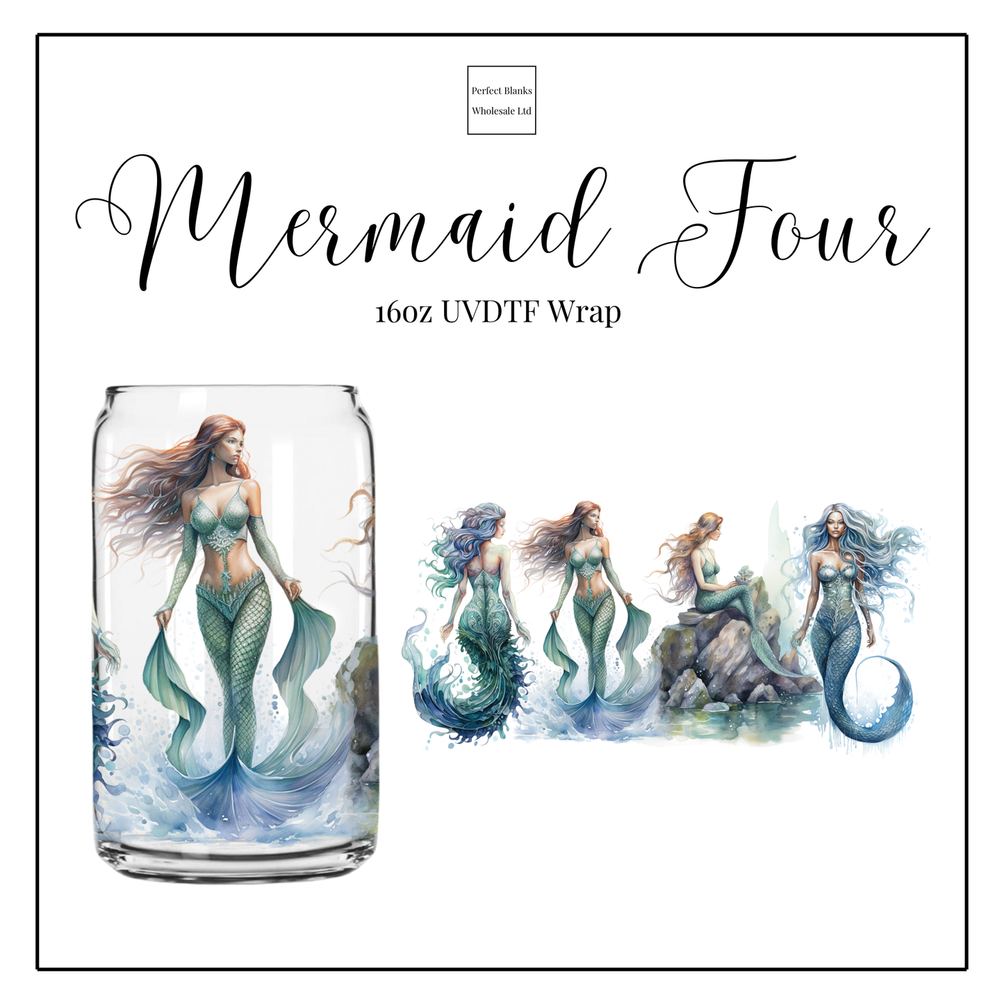 Mermaid Four 16oz UVDTF