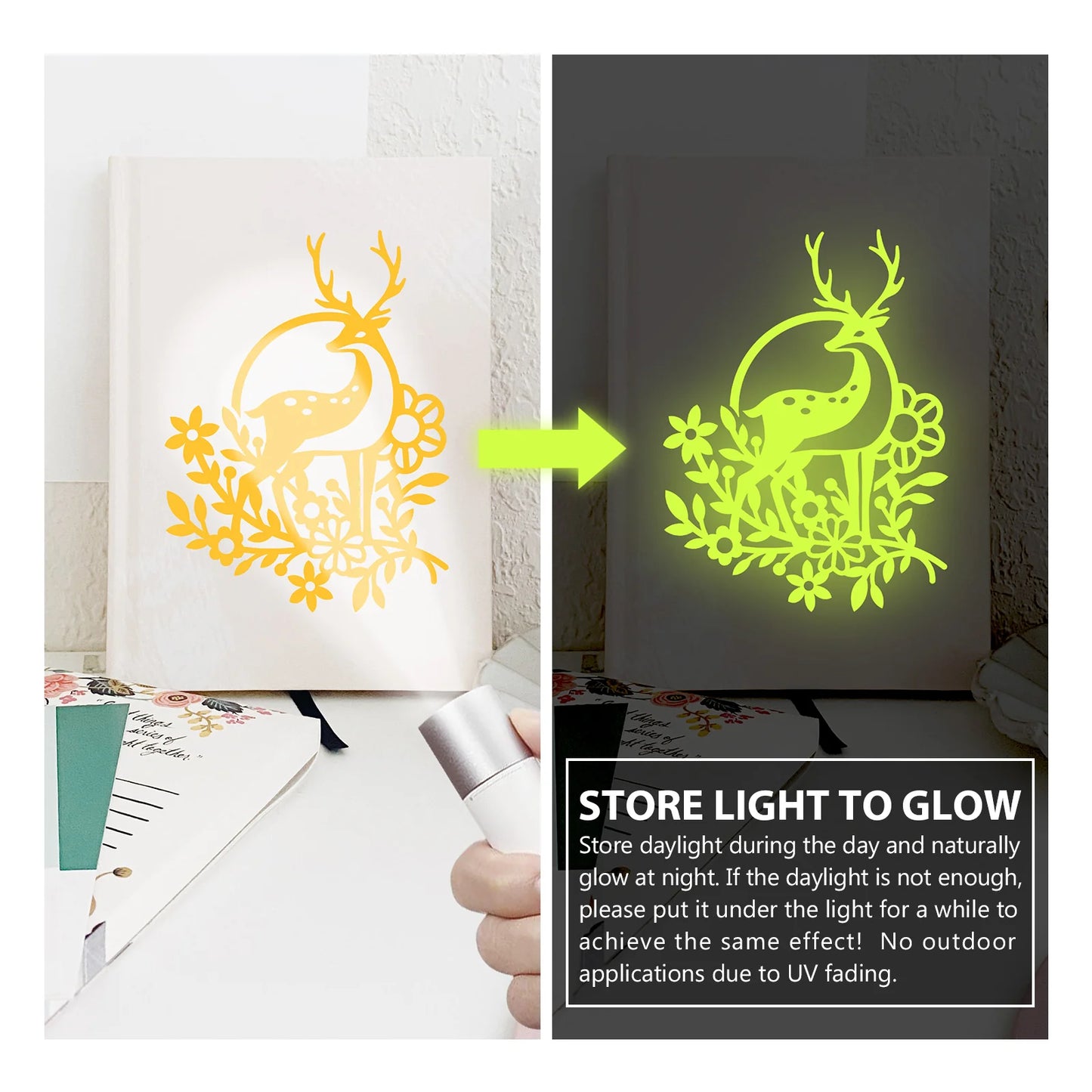 TeckWrap Glow in the Dark Vinyl Sheets Pack (10PCS)