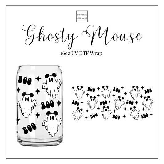 Ghosty Mouse 16oz UV DTF