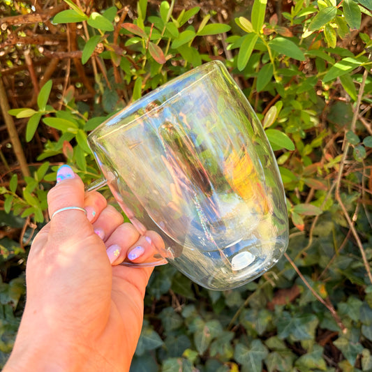 350ml Pre Drilled Glass Snowglobe Mug With Stopper