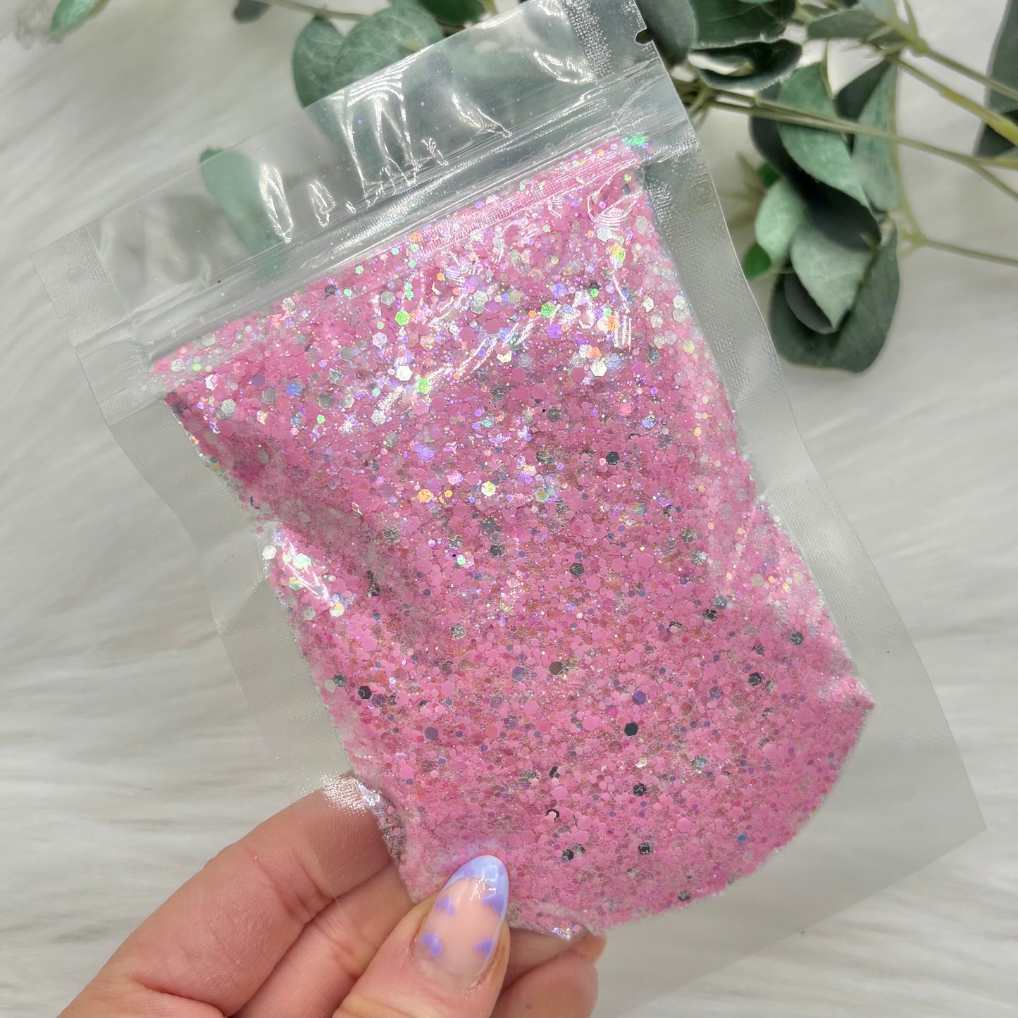 Candyfloss Kiss - Chunky Glow In The Dark Glitter