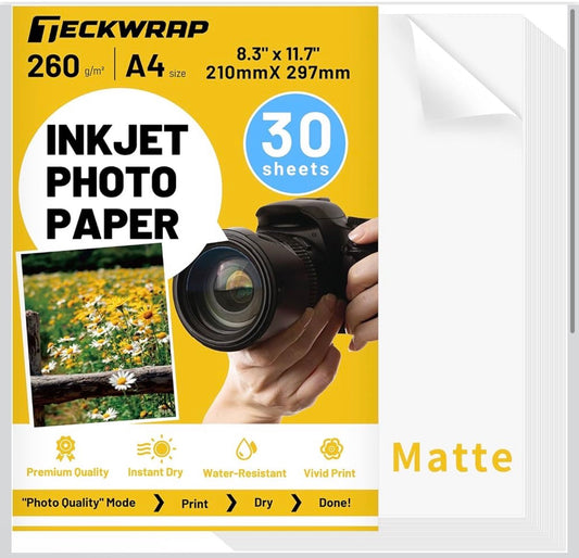Teckwrap Inkjet Photo Paper - 260GSM 30 Sheets