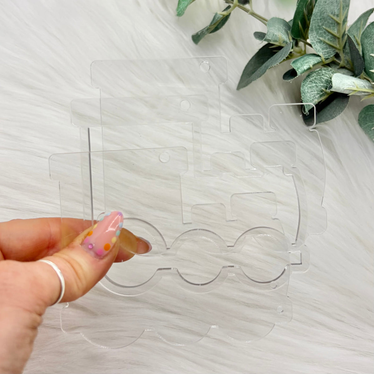 Train Acrylic Snowglobe Christmas Decoration