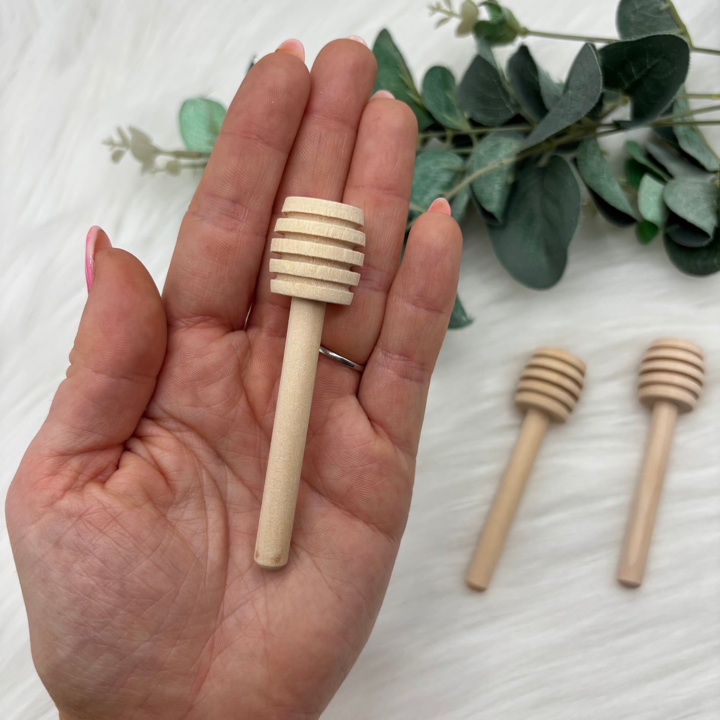Mini Wooden Honey Spoon Cabochon