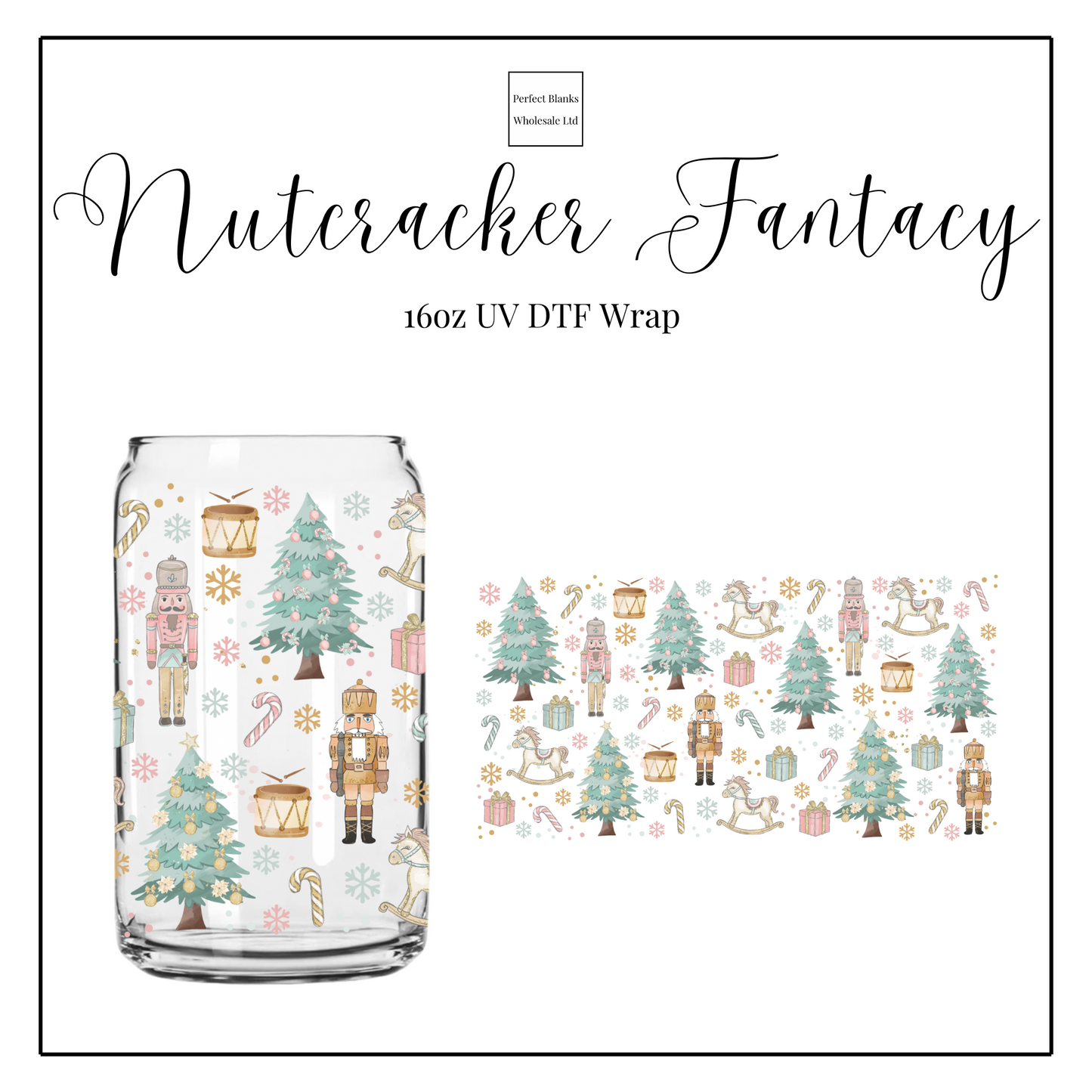 Nutcracker Fantasy 16oz UV DTF