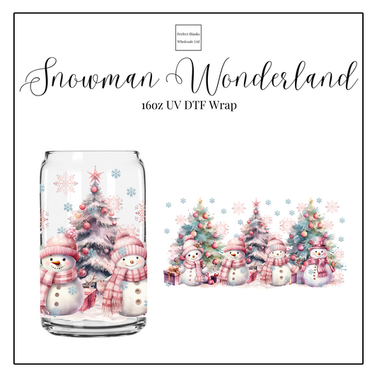 Snowman Wonderland 16oz UV DTF