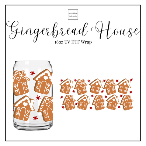 Gingerbread House 16oz UVDTF