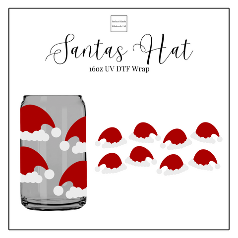 Santas Hat 16oz UVDTF