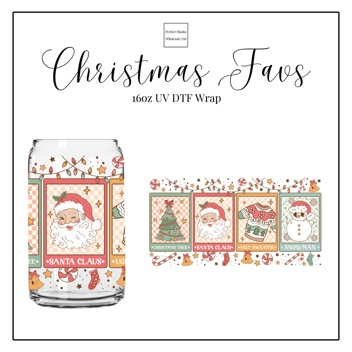 Christmas Favs 16oz UV DTF