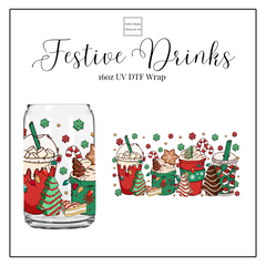 Festive Drinks 16oz UVDTF