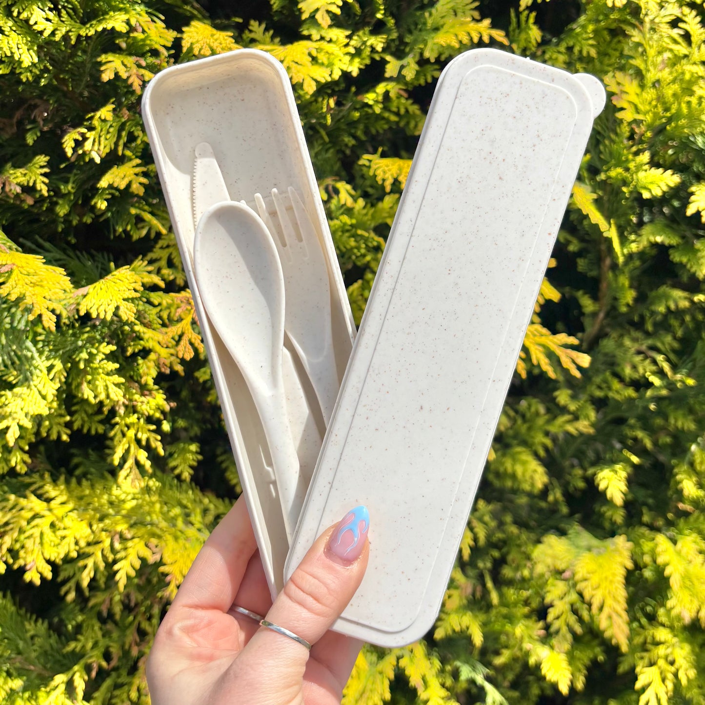 4 Piece Reusable Travel Cutlery Set