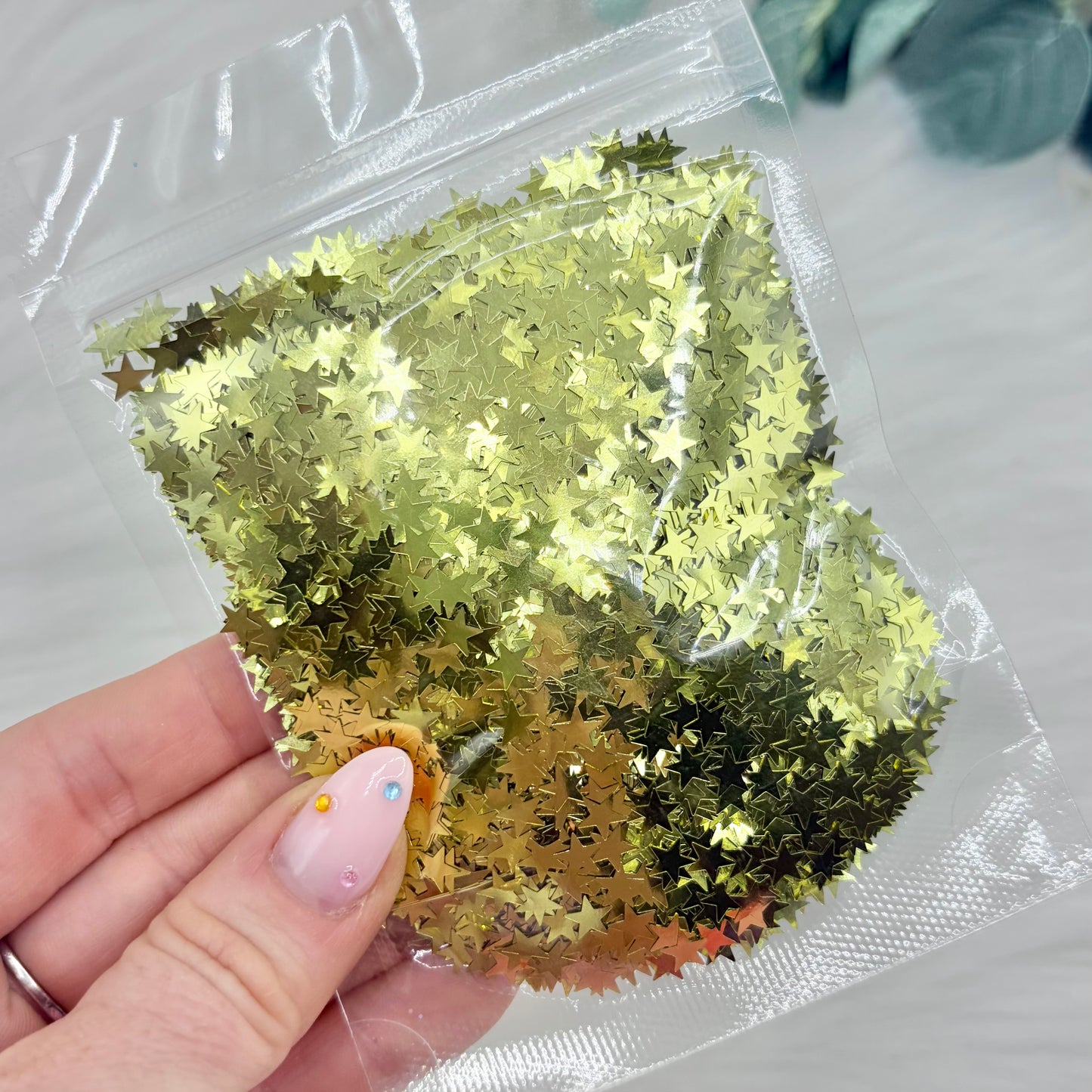 Stars Glitter Shapes - Metallic Gold - 25g