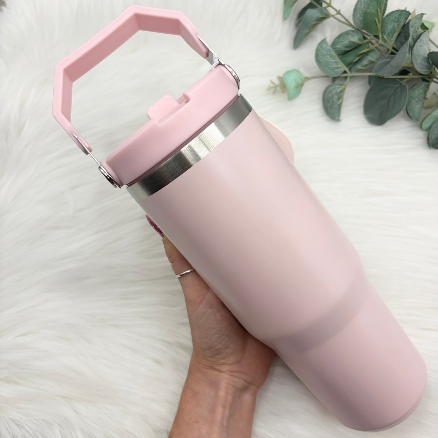 30oz Handled Flip Lid Tumbler