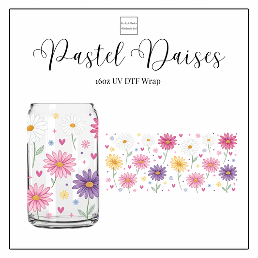 Pastel Daisies 16oz UVDTF