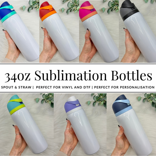 34oz Stainless Steel Sublimation Pop Lid Tumbler