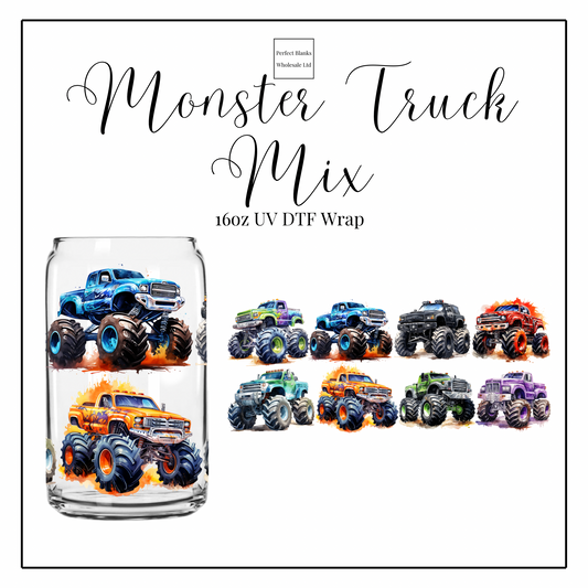 Monster Truck Mix 16oz UVDTF