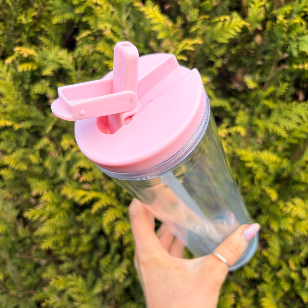 Flip Lid 20oz Double Walled Pre Drilled Tumbler